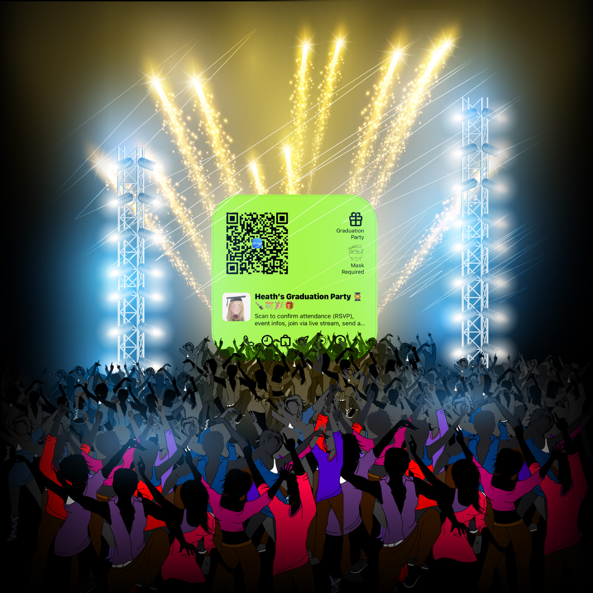 QRApp Event QR code. Make things easy with one QR code. Host your event with QRApp.