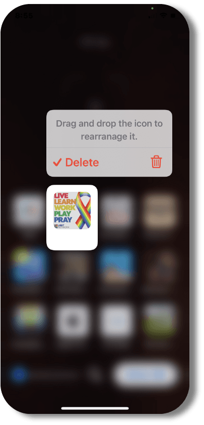 QR Code scanner for iPhone offers you free customization features, such as arranging the qr icons by dragging the icon and deleting the qr code by long pressing the icon and selecting delete.